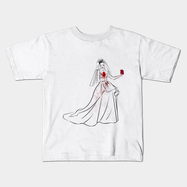 Jilted Bride Kids T-Shirt by BoneArtPetite